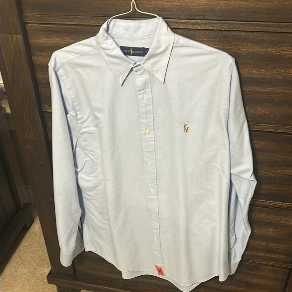 Polo by Ralph Lauren Men's Light Blue Shirt